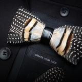 Men's Luxury Bowtie With Box Fashion Peacock Feather Bow Ties For Men - Tania's Online Closet, LLC