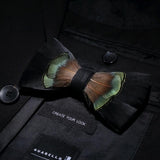 Men's Luxury Bowtie With Box Fashion Peacock Feather Bow Ties For Men - Tania's Online Closet, LLC