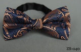 Men's Bow Tie Gold Paisley Bow tie - Tania's Online Closet, LLC