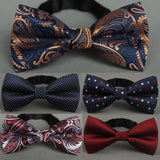 Men's Bow Tie Gold Paisley Bow tie - Tania's Online Closet, LLC