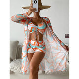 Women Swimsuit High Waist Bikini Set Three Piece Swimsuit