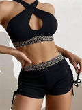 Bandage Bikinis 2023 Women Push Up Swimsuit