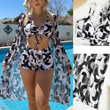 Women Swimsuit High Waist Bikini Set Three Piece Swimsuit