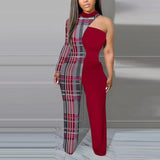 Women's Jumpsuit Fashion Print Pants Sexy Off Shoulder Elegant Jumpsuit