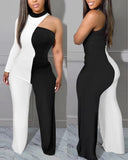 Women's Jumpsuit Fashion Print Pants Sexy Off Shoulder Elegant Jumpsuit