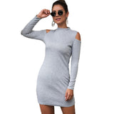 Sexy Turtleneck Off Shoulder Autumn Dress - Tania's Online Closet, LLC