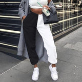 Women Sweatpants High Waist Color Blocking Long Pants Slim - Tania's Online Closet, LLC