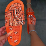 Summer Women Graffiti Slides Ladies House Sandals - Tania's Online Closet, LLC
