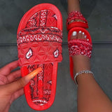 Summer Women Graffiti Slides Ladies House Sandals - Tania's Online Closet, LLC