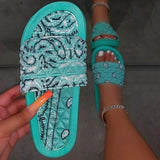 Summer Women Graffiti Slides Ladies House Sandals - Tania's Online Closet, LLC