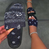 Summer Women Graffiti Slides Ladies House Sandals - Tania's Online Closet, LLC