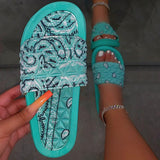 Summer Women Graffiti Slides Ladies House Sandals - Tania's Online Closet, LLC