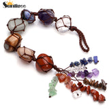 Sunligoo 7 Chakra Tumbled Gemstone Tassel Spiritual Meditation Hanging/Window/ Car/Home Decor - Tania's Online Closet, LLC