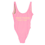 THICK THIGHS SAVE LIVES One Piece Swimsuit Plus Size Swimwear - Tania's Online Closet, LLC