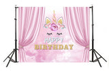 Unicorn Birthday Party Backdrop Photography Background - Tania's Online Closet, LLC