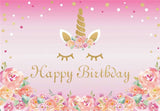 Unicorn Birthday Party Backdrop Photography Background - Tania's Online Closet, LLC