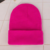 Custom Logo Embroidery skullies hat Solid Color Unisex-Adult - Tania's Online Closet, LLC