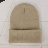 Custom Logo Embroidery skullies hat Solid Color Unisex-Adult - Tania's Online Closet, LLC
