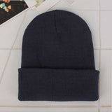 Custom Logo Embroidery skullies hat Solid Color Unisex-Adult - Tania's Online Closet, LLC