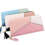 Women Long Zipper Luxury Brand Leather Clutch Wallets - Tania's Online Closet, LLC