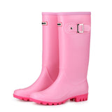Women High Warm Lined Rain Boots Anti-slip Waterproof Insulated Pull-on - Tania's Online Closet, LLC