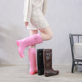 Women High Warm Lined Rain Boots Anti-slip Waterproof Insulated Pull-on - Tania's Online Closet, LLC