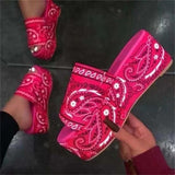 Women Platform Flat Summer Beach Slides - Tania's Online Closet, LLC