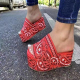 Women Platform Flat Summer Beach Slides - Tania's Online Closet, LLC