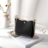 Women Transparent Bucket Bag Clear PVC Jelly Small Shoulder Bag - Tania's Online Closet, LLC
