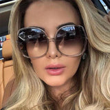 luxury round 2020 sunglasses woman Oversized female glasses gradient fashion - Tania's Online Closet, LLC