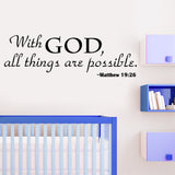 With God Home Decor Wall Decal - Tania's Online Closet, LLC