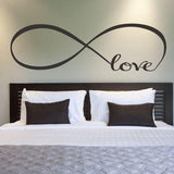 Decor Infinity Symbol Word Love Vinyl Art wall decals - Tania's Online Closet, LLC