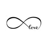 Decor Infinity Symbol Word Love Vinyl Art wall decals - Tania's Online Closet, LLC