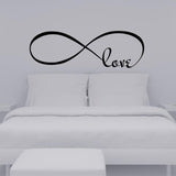 Decor Infinity Symbol Word Love Vinyl Art wall decals - Tania's Online Closet, LLC