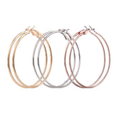 3 Pair Thin Round Hoops - Tania's Online Closet, LLC