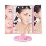 LED Makeup Mirror Lighted Touch Screen Magnifying 1X 2X 3X 180 Rotating 3 Folding Mirror - Tania's Online Closet, LLC