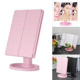 LED Makeup Mirror Lighted Touch Screen Magnifying 1X 2X 3X 180 Rotating 3 Folding Mirror - Tania's Online Closet, LLC