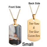 Custom Photo Initial Letter Heart Necklace Personalized Any Photo/Name Jewelry - Tania's Online Closet, LLC