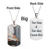 Custom Photo Initial Letter Heart Necklace Personalized Any Photo/Name Jewelry - Tania's Online Closet, LLC