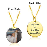 Custom Photo Initial Letter Heart Necklace Personalized Any Photo/Name Jewelry - Tania's Online Closet, LLC