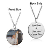 Custom Photo Initial Letter Heart Necklace Personalized Any Photo/Name Jewelry - Tania's Online Closet, LLC