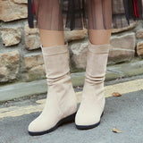 Winter  Women's Thick  Bottom  Round-Toe  Middle Boots - Tania's Online Closet, LLC