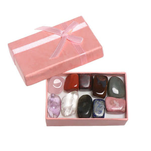 10PCS/Box Natural Mineral Raw Gem stone Chakra Healing Stones set gift - Tania's Online Closet, LLC