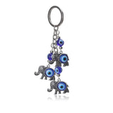 1pc Blue Evil Eye Charms Keychain Elephant Pendent Key Chain - Tania's Online Closet, LLC