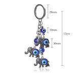 1pc Blue Evil Eye Charms Keychain Elephant Pendent Key Chain - Tania's Online Closet, LLC