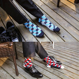 Hot Sale Casual Men Socks fashion design Plaid Colorful Cotton Socks - Tania's Online Closet, LLC