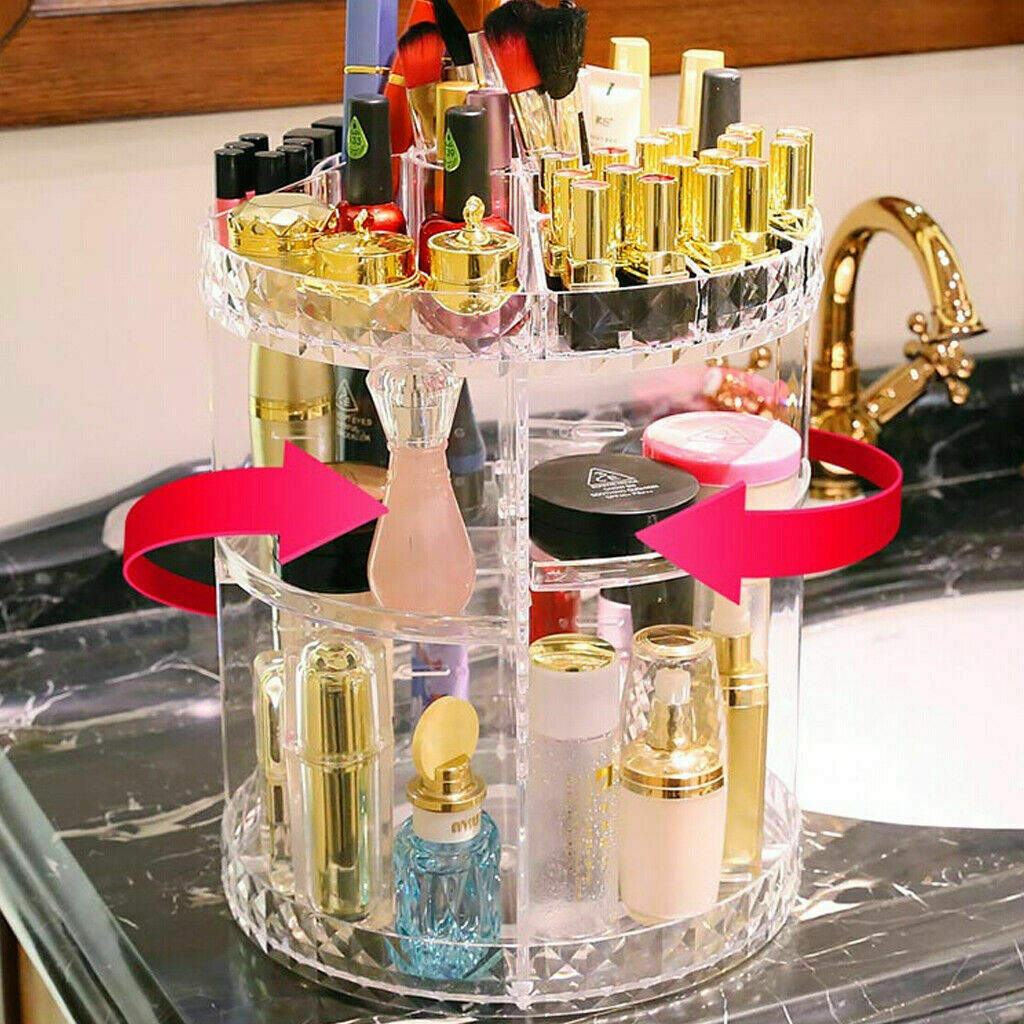Makeup Rack Organizer Luxury Makeup Cosmetic Rack Holder 360 Degree Rotating Organizer ...