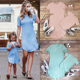 2019 Summer Mom Daughter Short Sleeve T-shirt Dress  Matching Outfits - Tania's Online Closet, LLC