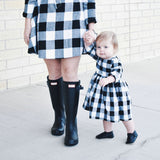 2020 Long Sleeve Christmas Plaid Matching Dress Outfits Mommy And Me - Tania's Online Closet, LLC