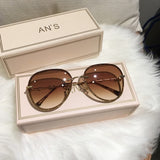 Diamond Sunglasses Female Brand Design Lens UV400 Women Pilot Sun Glasses - Tania's Online Closet